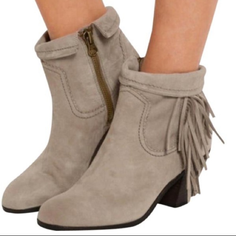 Sam Edelman Louis Fringe Western Ankle Booties – Size 8.5M